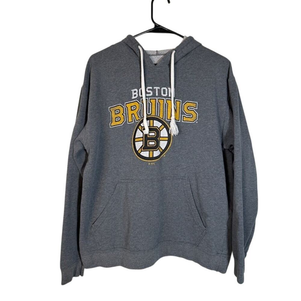 Knights Apparel Boston Bruins Gray Hoodie Sweatshirt Men Sz L